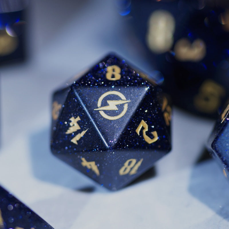 Sparkling Night Sandstone Dice Set
