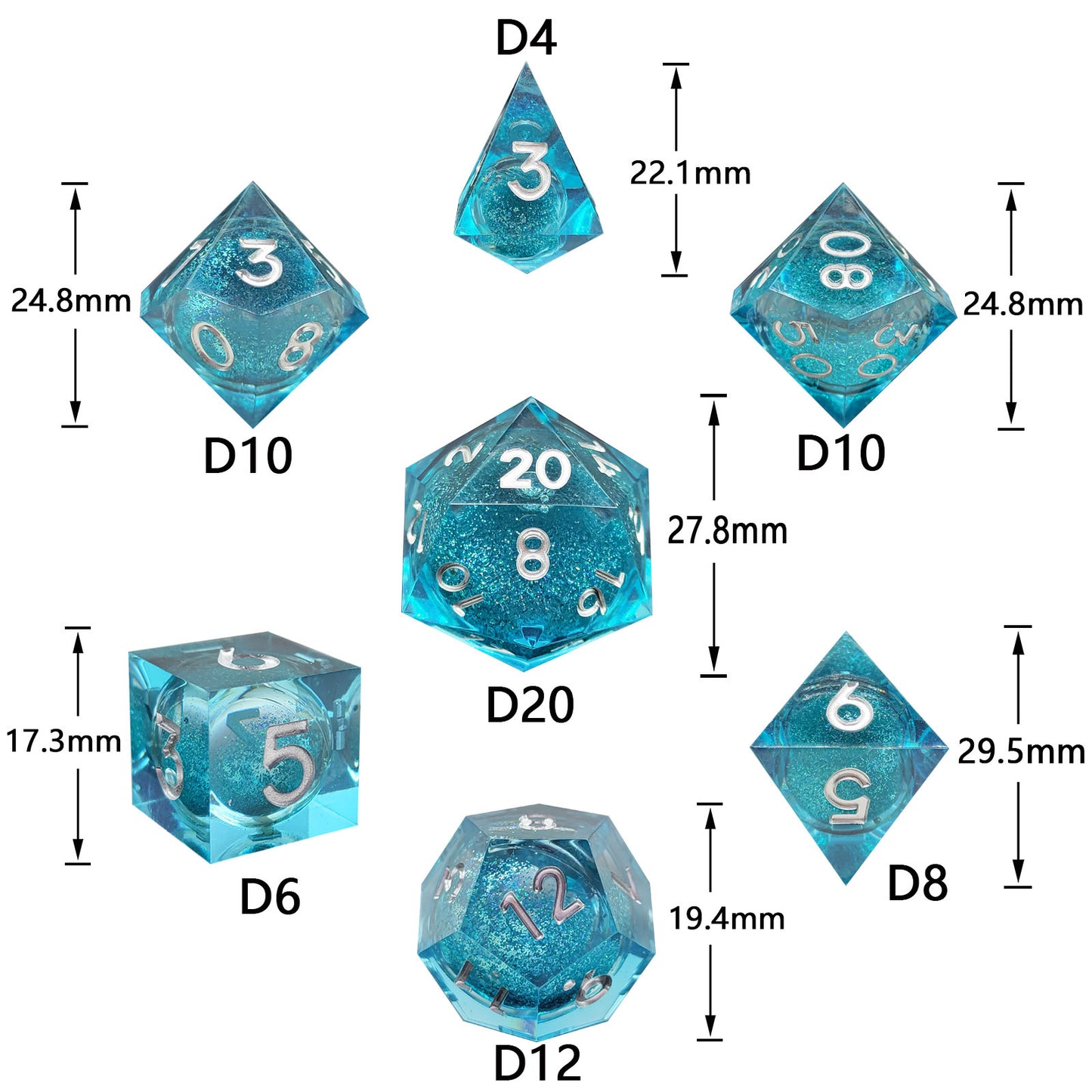Iridescent Galaxy Dice Set