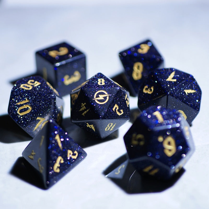 Sparkling Night Sandstone Dice Set