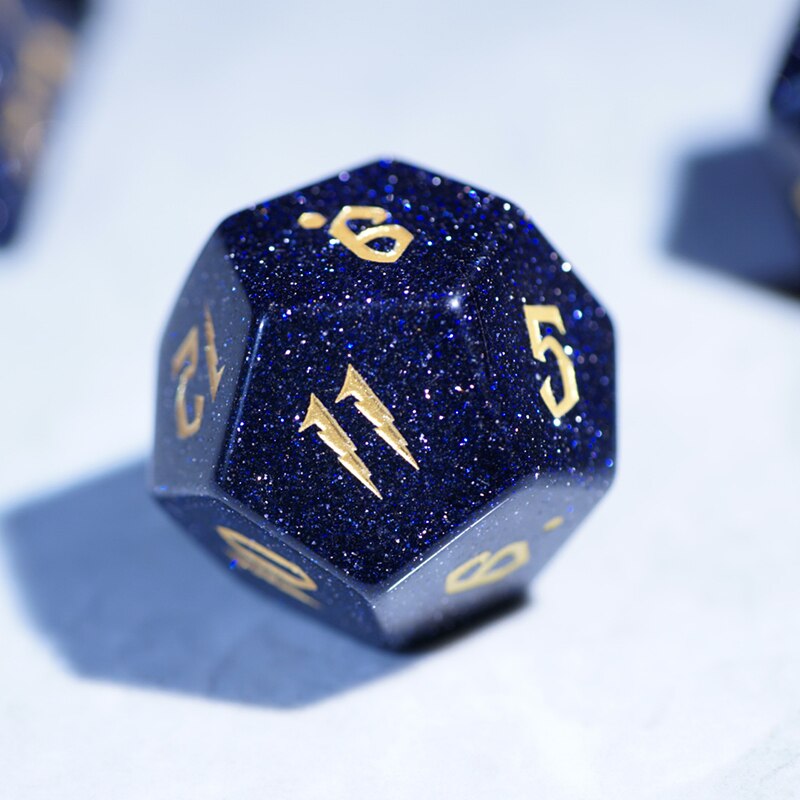 Sparkling Night Sandstone Dice Set