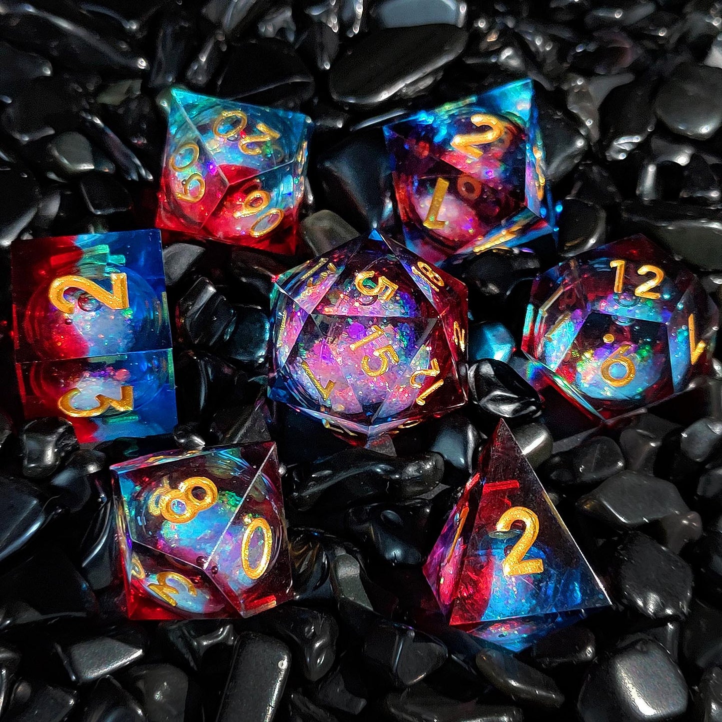 Iridescent Galaxy Dice Set