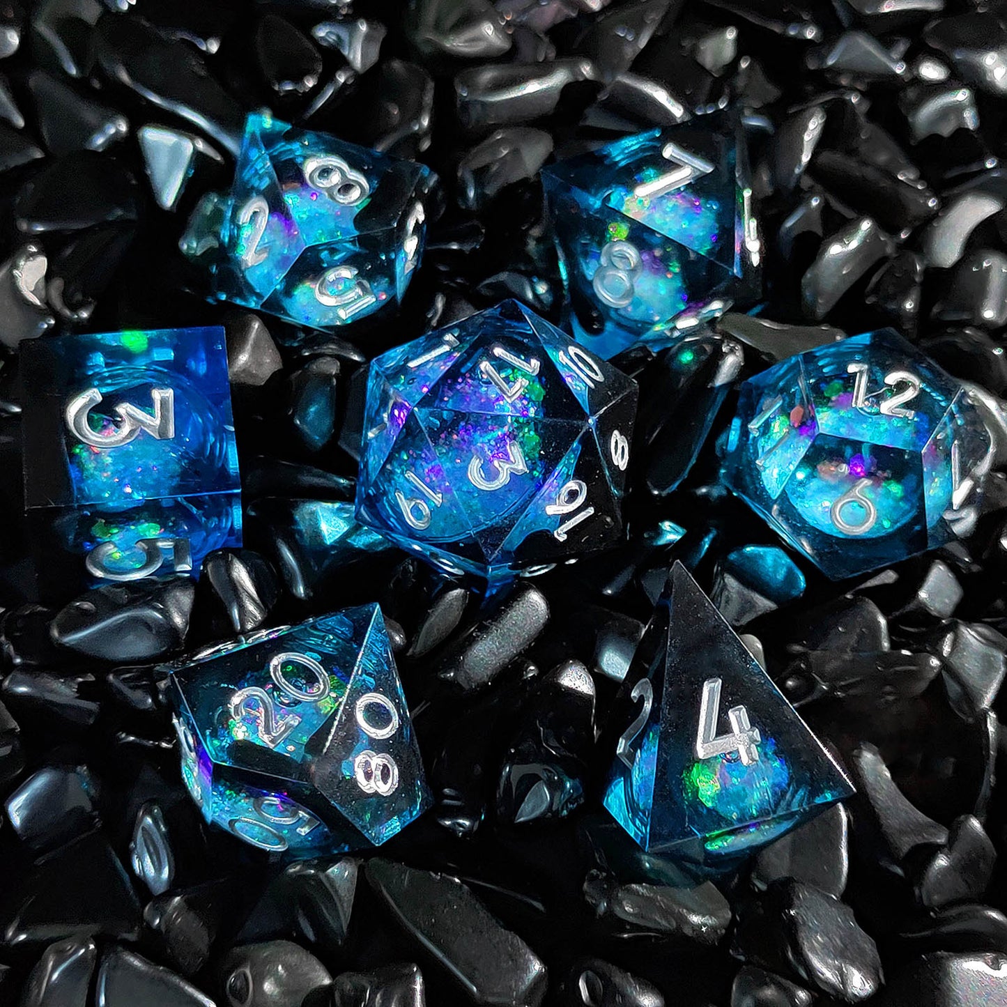 Iridescent Galaxy Dice Set