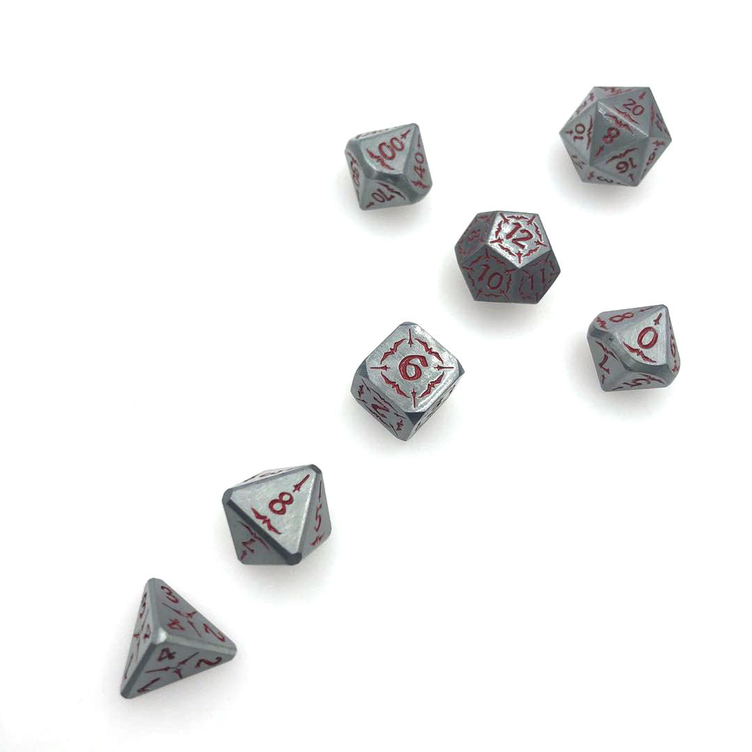 Brushed Metal Dice Set