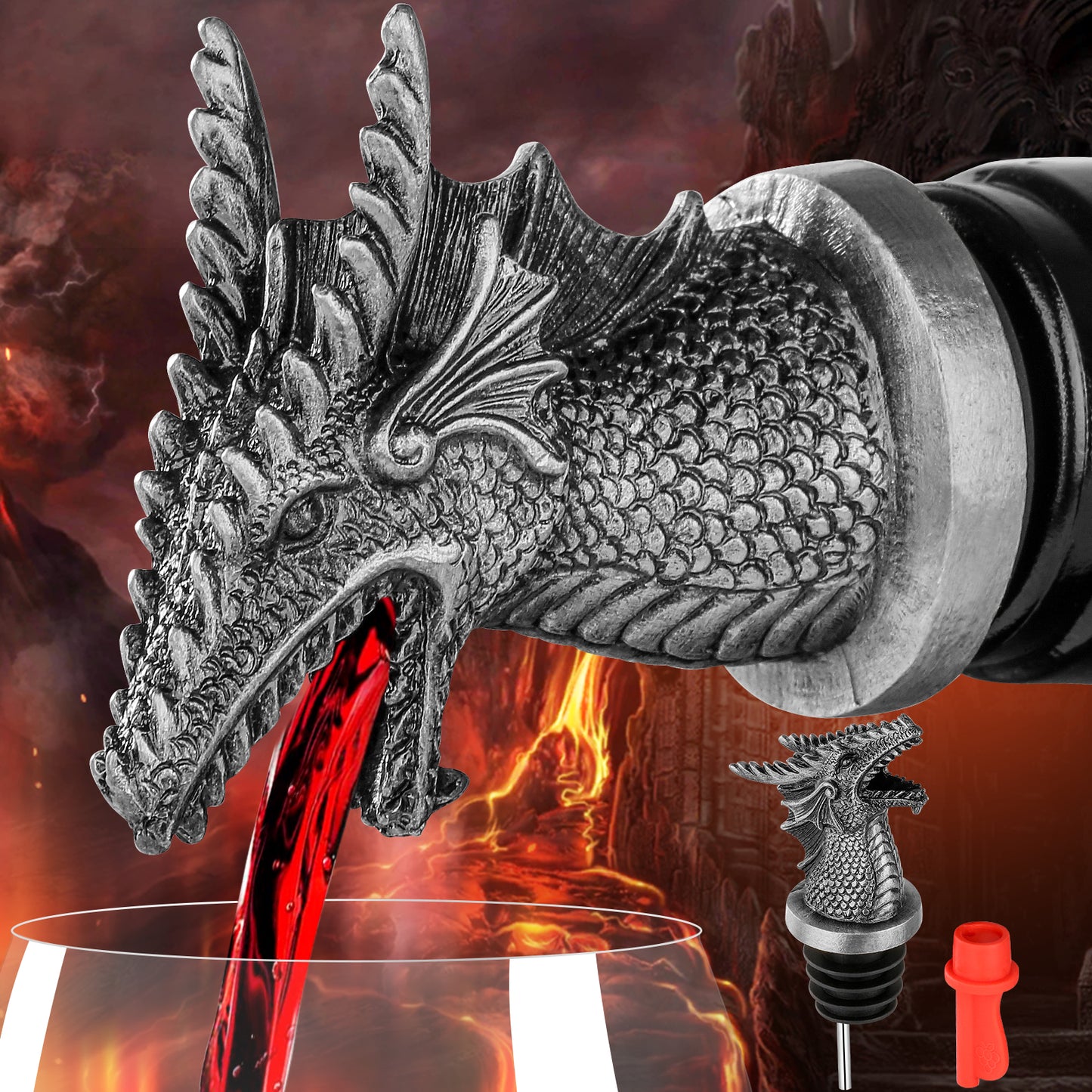 Dragon Head Alcohol Dispenser and Stopper