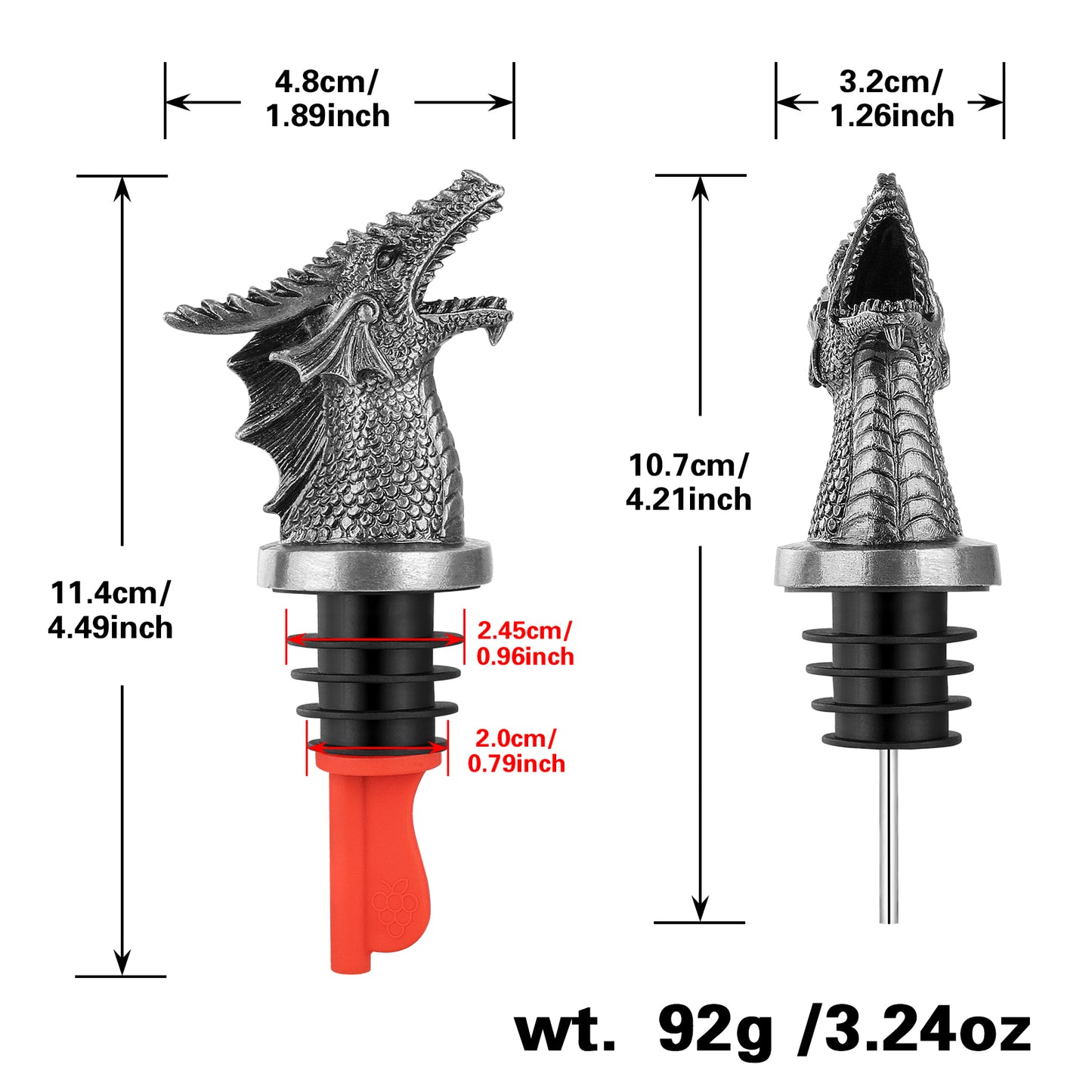 Dragon Head Alcohol Dispenser and Stopper