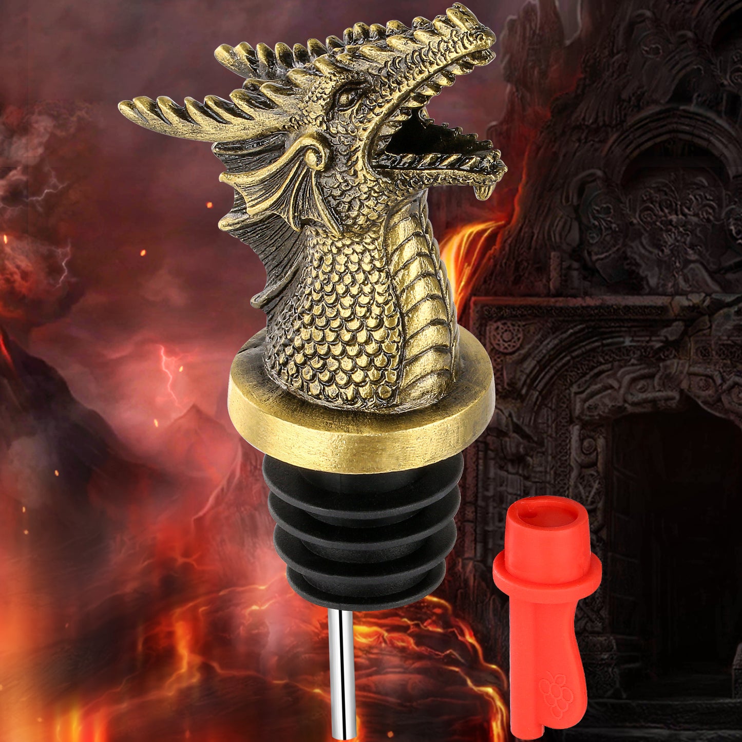 Dragon Head Alcohol Dispenser and Stopper