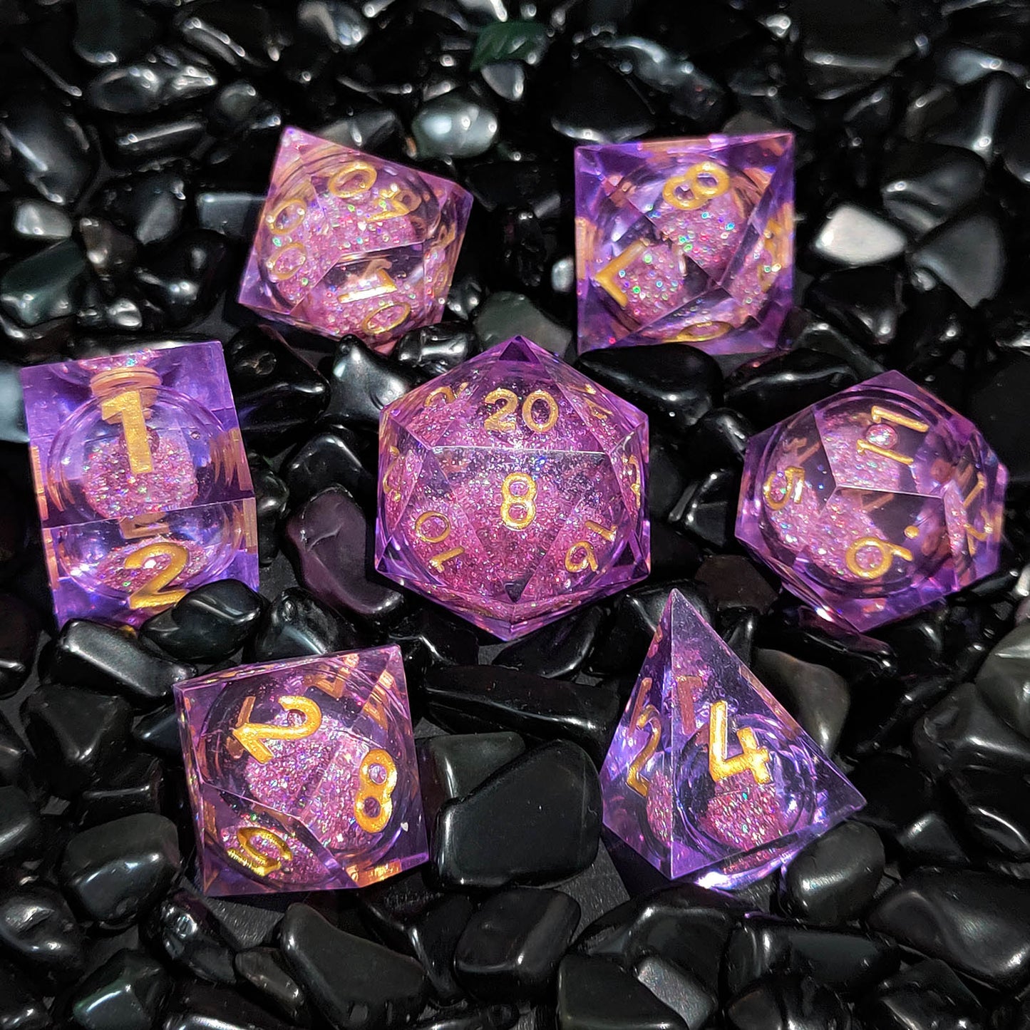 Iridescent Galaxy Dice Set