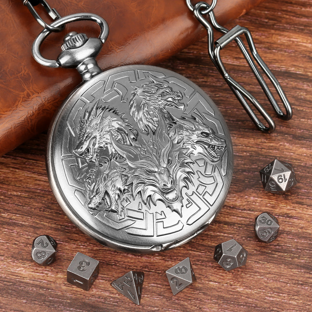 Hydra Hidden Dice Pocket Watch -