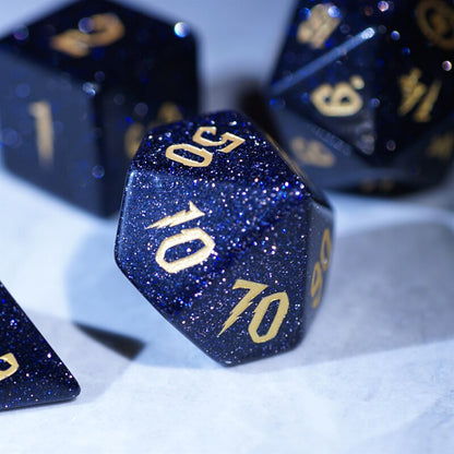 Sparkling Night Sandstone Dice Set