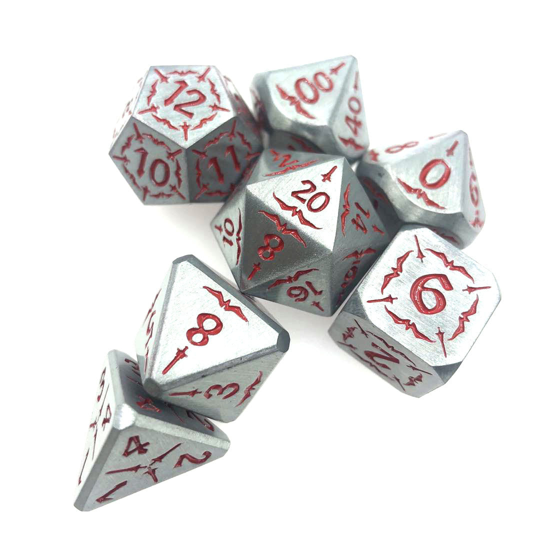 Brushed Metal Dice Set
