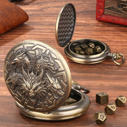 Hydra Hidden Dice Pocket Watch -