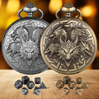 Hydra Hidden Dice Pocket Watch -