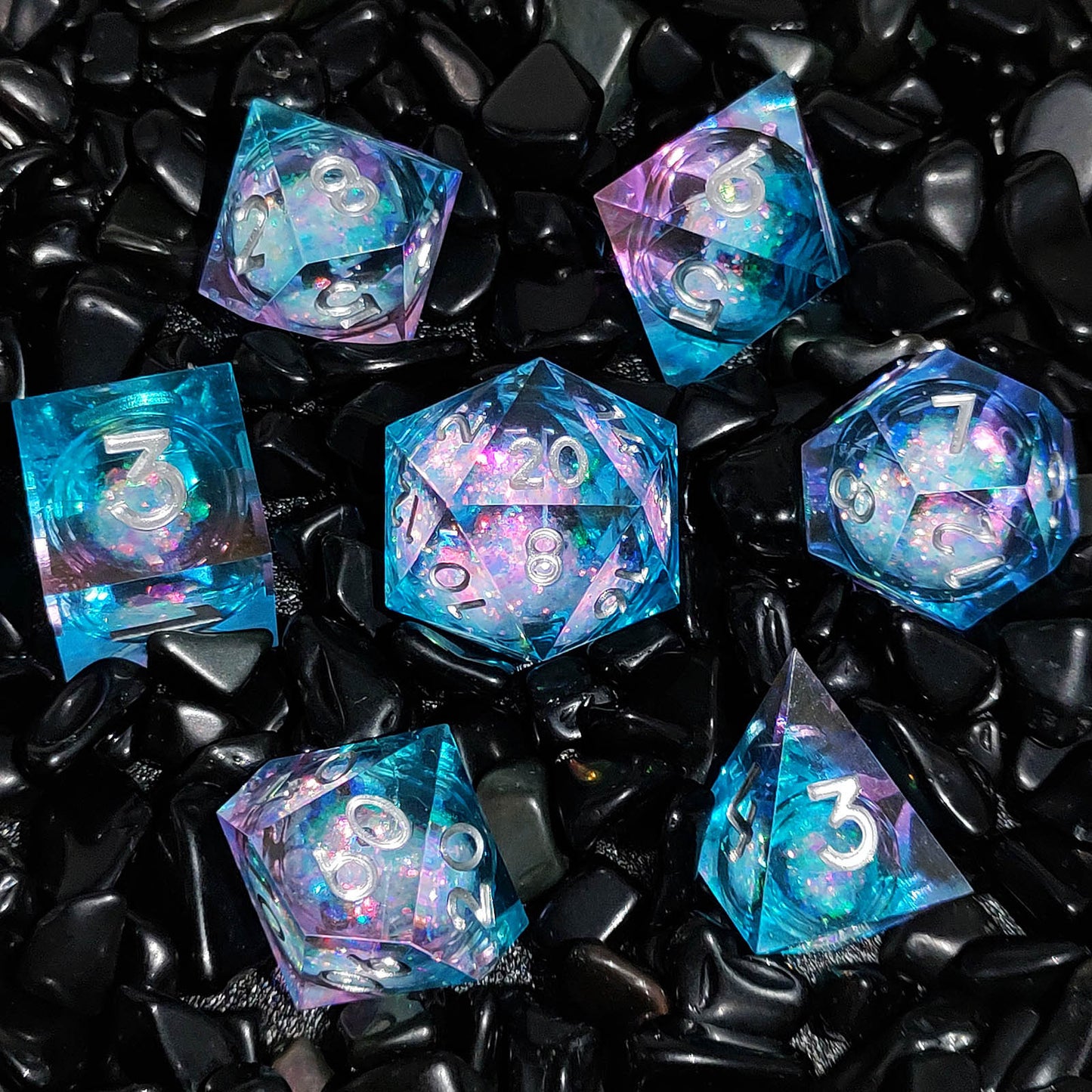 Iridescent Galaxy Dice Set