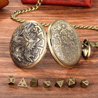 Hydra Hidden Dice Pocket Watch -